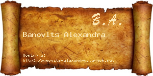 Banovits Alexandra névjegykártya